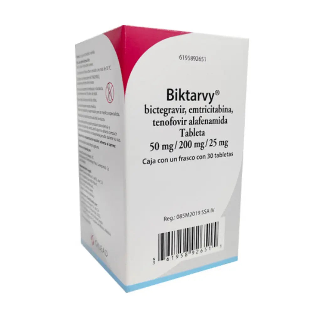 BIKTARVY 50 mg/200 mg/25 mg frasco c/30 tabletas