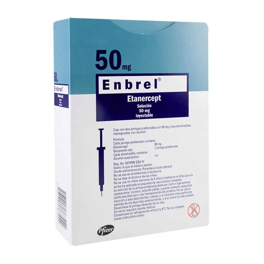ENBREL 50 mg con 2 jeringas prellenadas